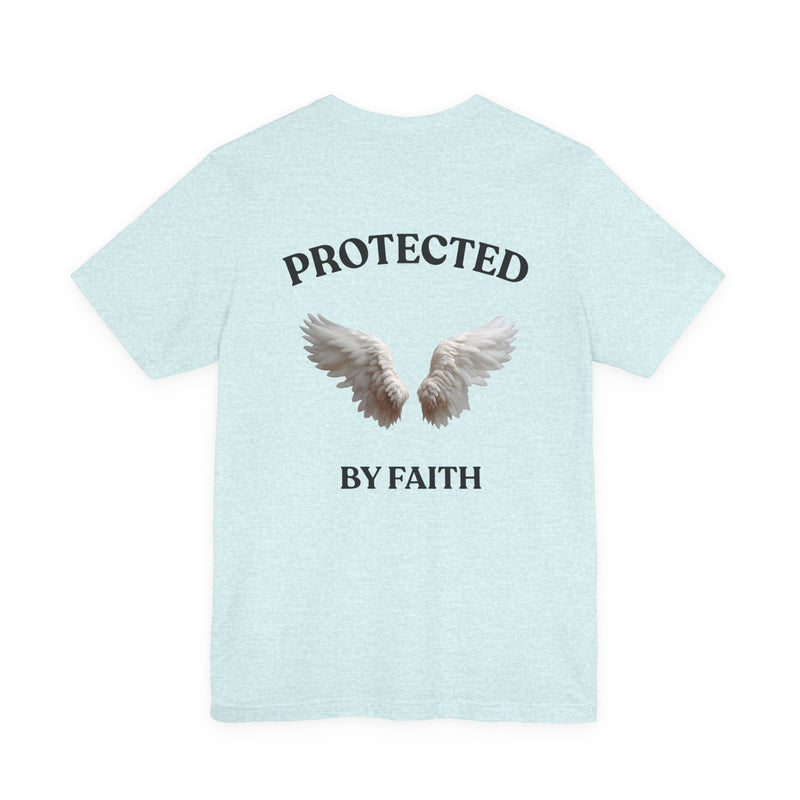 Protected by Faith Tee – Christian Angel Wings Shirt