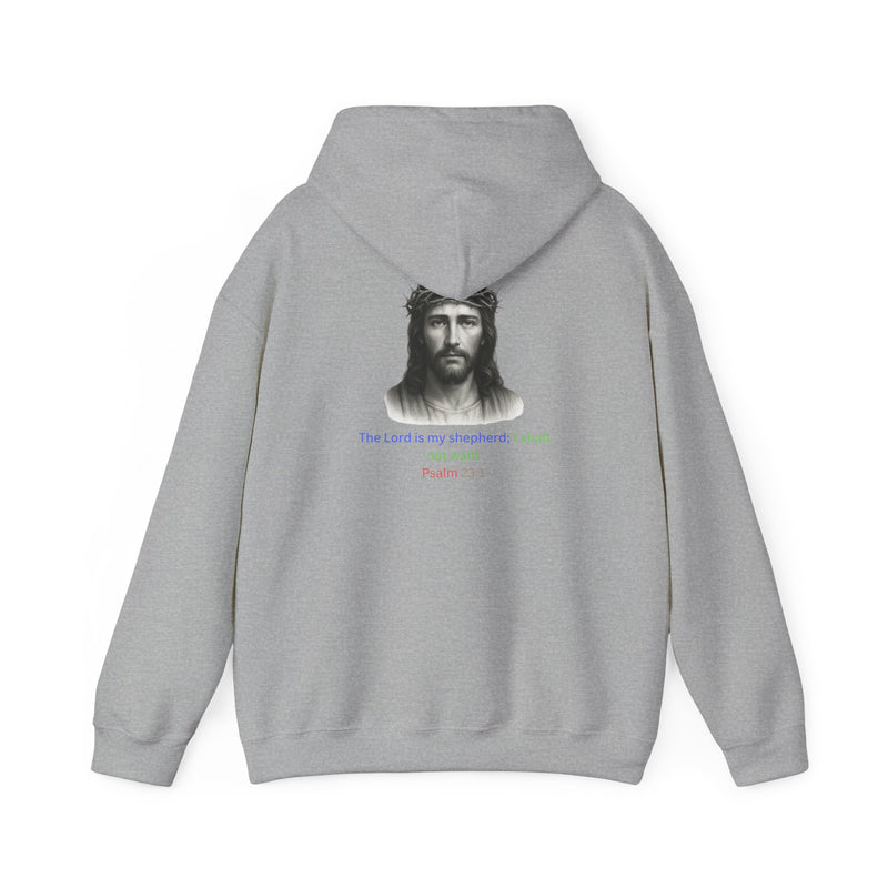 “The Lord Is My Shepherd Sweatshirt – Psalm 23:1 Faith Design”