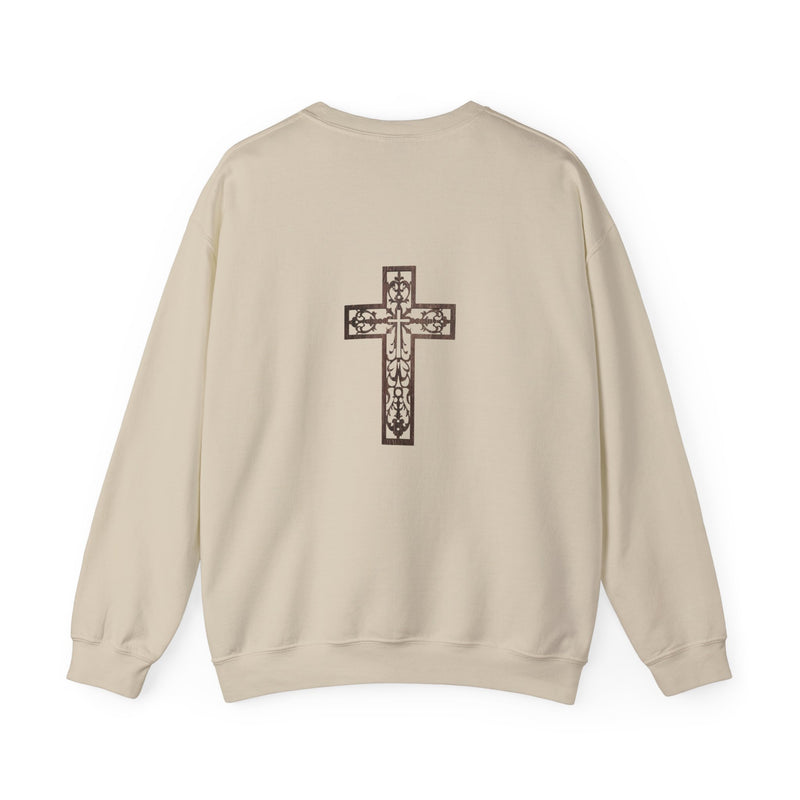 Cross Pattern Faith Crewneck