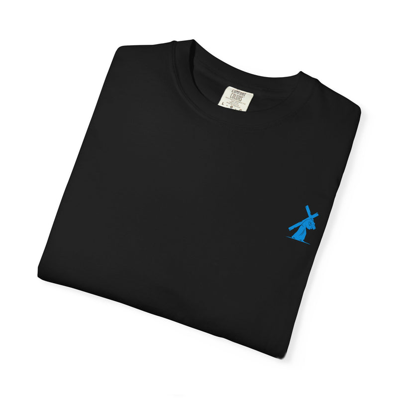 Sunrise Cross T-Shirt – Christian Faith Tee with Jesus Carrying the Cross