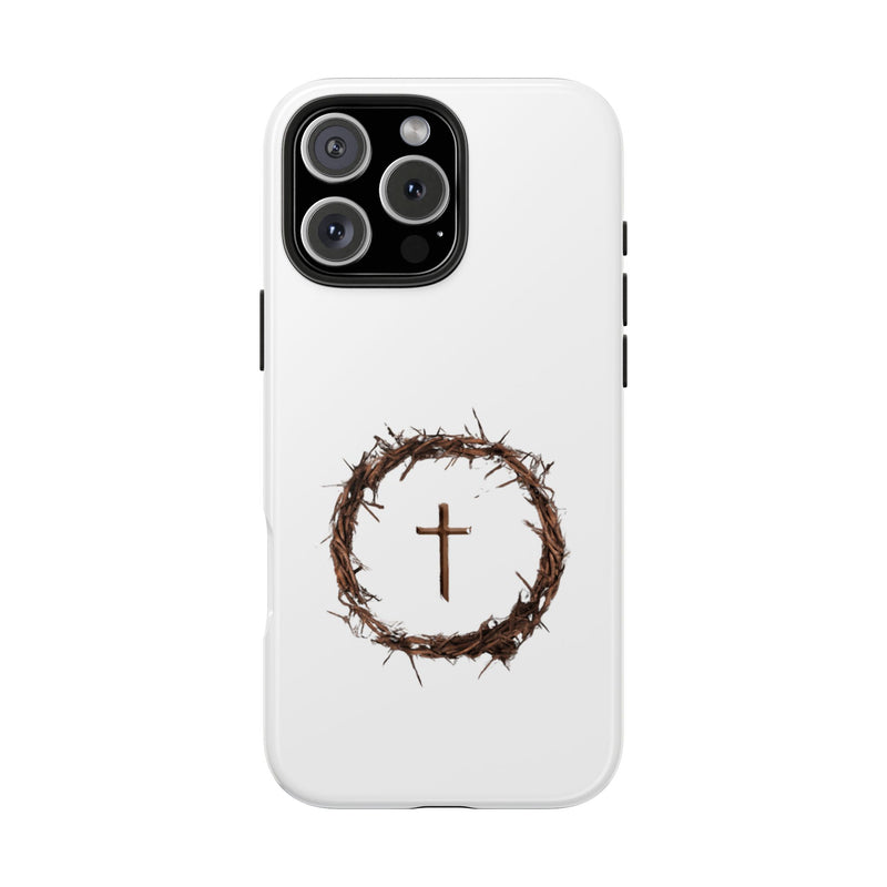 Crown of Thorns Cross Phone Case – Faith and Protection Combined