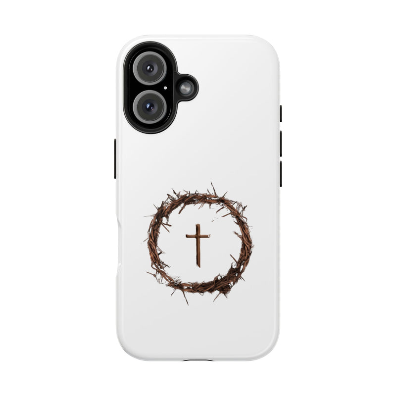 Crown of Thorns Cross Phone Case – Faith and Protection Combined