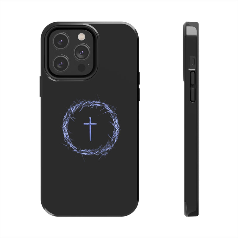 Crown of Thorns Cross Phone Case – Faith in Every Detail