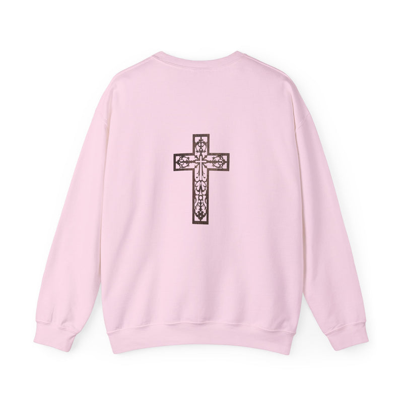 Cross Pattern Faith Crewneck