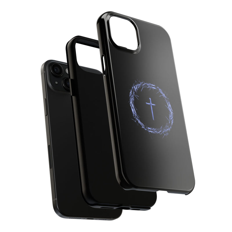 Crown of Thorns Cross Phone Case – Faith in Every Detail