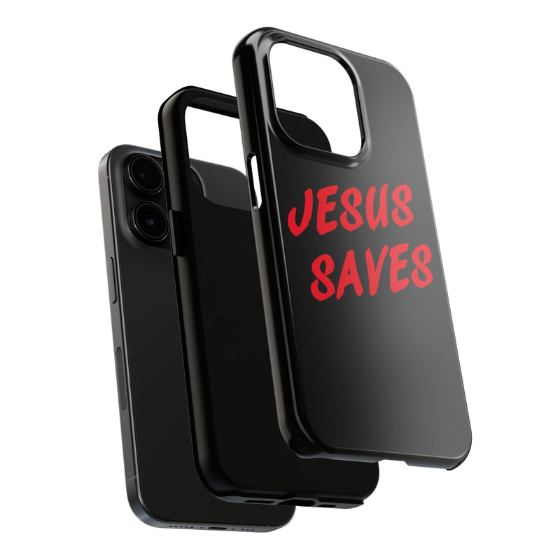 Jesus Saves Tough Phone Case - Christian Phone Cover for Protection, Faith-Based Gift, Inspirational Case, Customizable Design, [...]