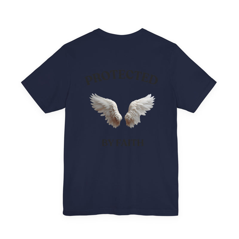 Protected by Faith Tee – Christian Angel Wings Shirt