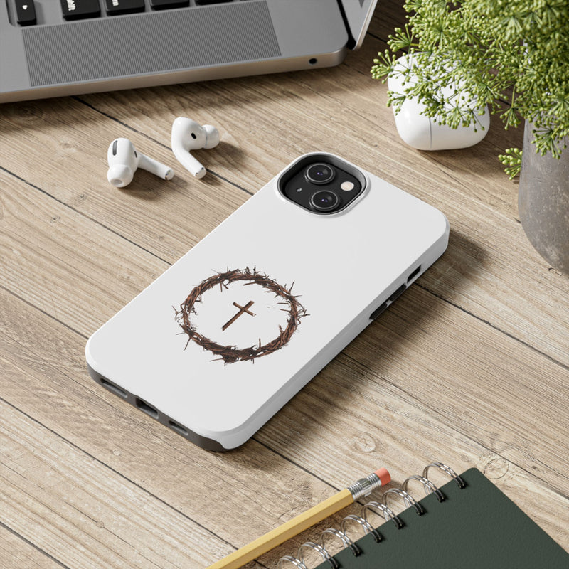 Crown of Thorns Cross Phone Case – Faith and Protection Combined