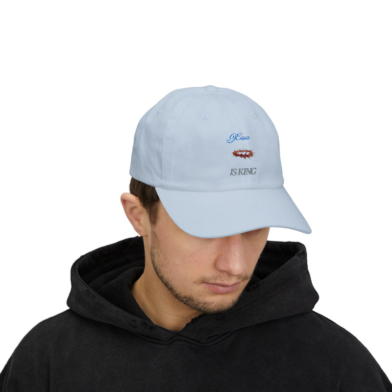 Classic Dad Cap - Jesus is King, Casual Hat, Religious Gift, Unisex Style, Everyday Wear, Faith-Based Accessory