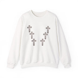 Cross Pattern Faith Crewneck