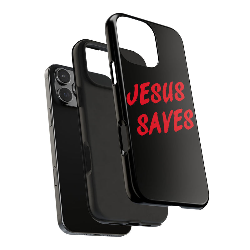 Jesus Saves Tough Phone Case - Christian Phone Cover for Protection, Faith-Based Gift, Inspirational Case, Customizable Design, [...]