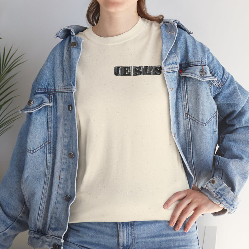 Jesus Graphic T-Shirt - Faith-Inspired Streetwear | Christian Cross Tee with Front & Back Design | Religious Gift for Believers