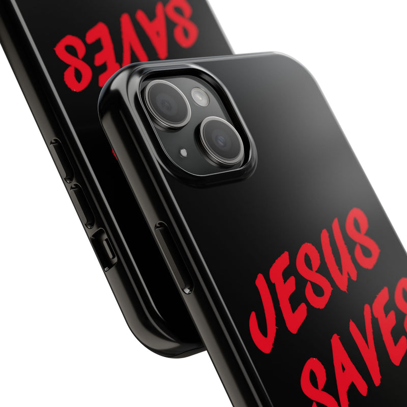 Jesus Saves Tough Phone Case - Christian Phone Cover for Protection, Faith-Based Gift, Inspirational Case, Customizable Design, [...]