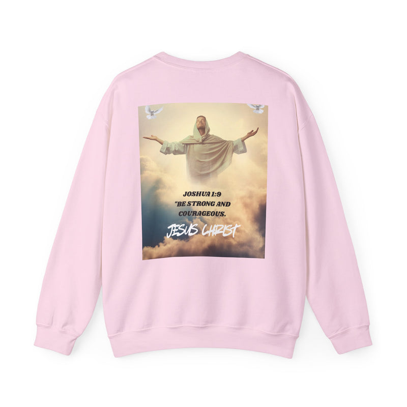 Joshua 1:9 Scripture Sweatshirt – “Be Strong and Courageous” Christian Apparel