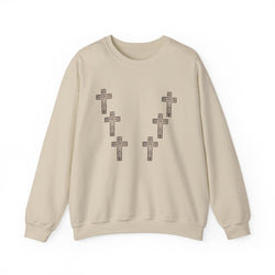 Cross Pattern Faith Crewneck