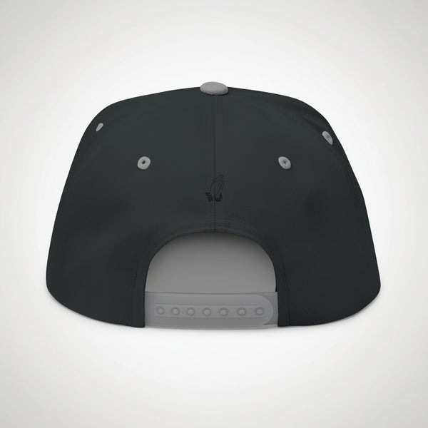 He First Loved Us Embroidered Flat Bill Cap — Christian Faith Snapback Hat