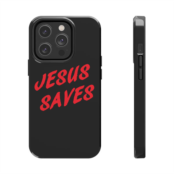 Jesus Saves Tough Phone Case - Christian Phone Cover for Protection, Faith-Based Gift, Inspirational Case, Customizable Design, [...]