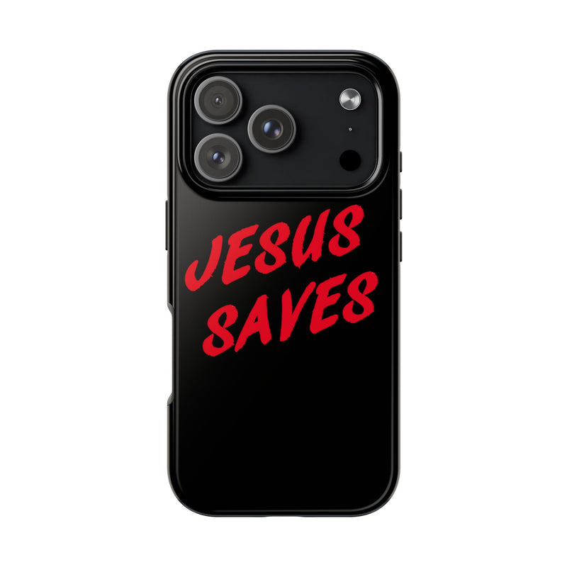 Jesus Saves Tough Phone Case - Christian Phone Cover for Protection, Faith-Based Gift, Inspirational Case, Customizable Design, [...]