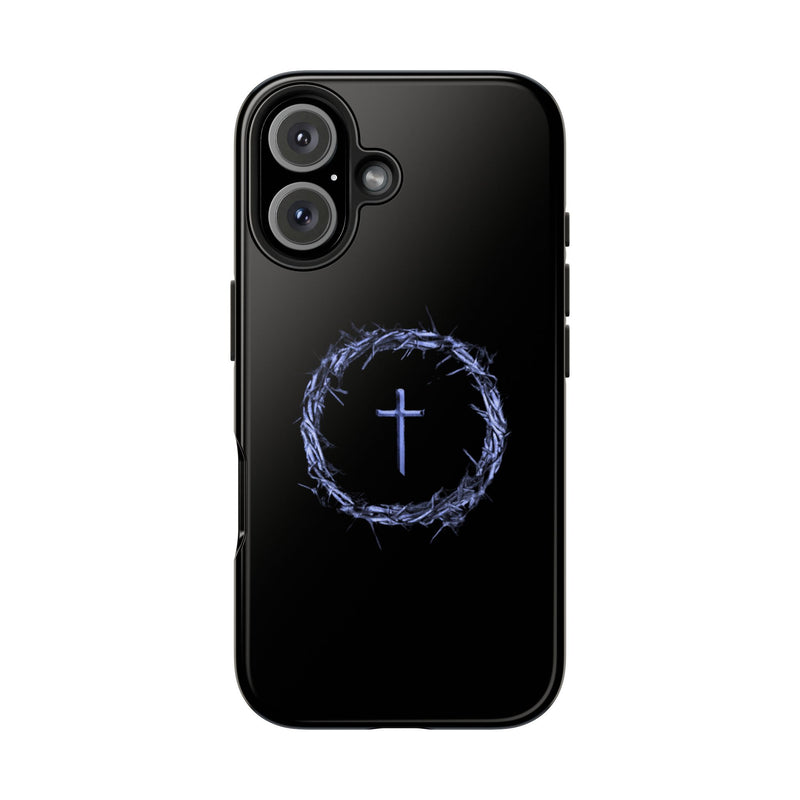 Crown of Thorns Cross Phone Case – Faith in Every Detail