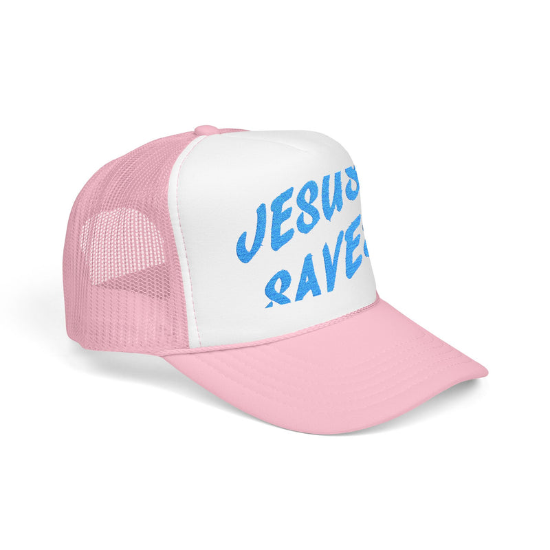 Jesus Saves Trucker Hat – Christian Streetwear Cap | Faith-Based Snapback | Religious Apparel for Men & Women