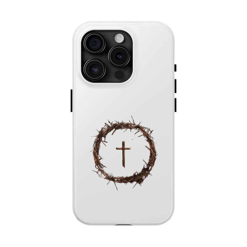 Crown of Thorns Cross Phone Case – Faith and Protection Combined