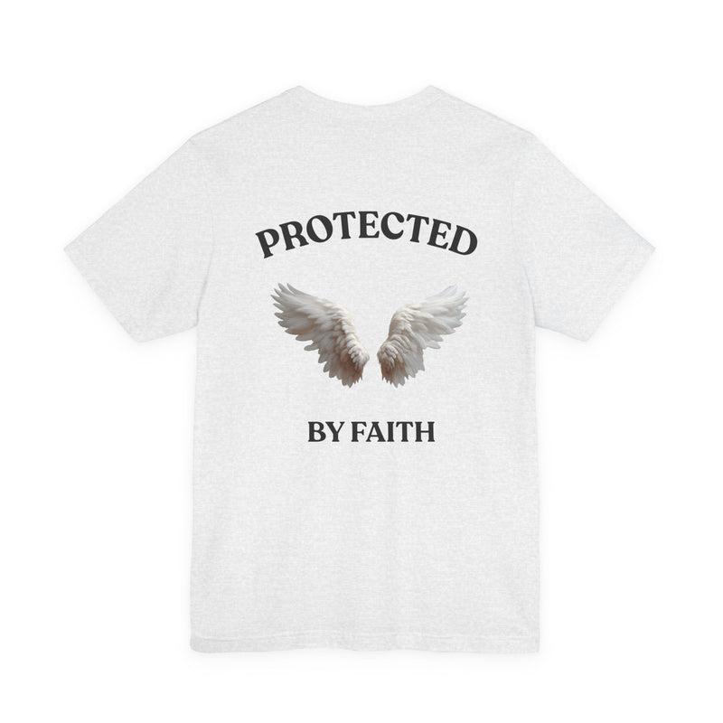 Protected by Faith Tee – Christian Angel Wings Shirt