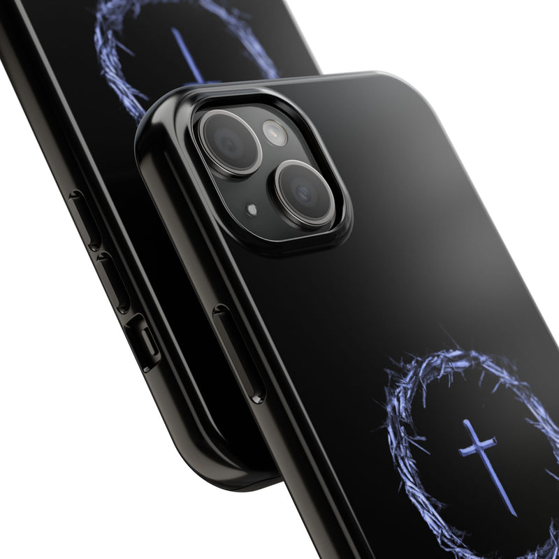 Crown of Thorns Cross Phone Case – Faith in Every Detail