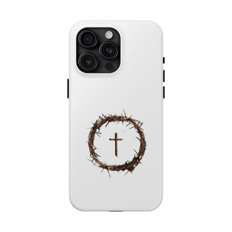 Crown of Thorns Cross Phone Case – Faith and Protection Combined