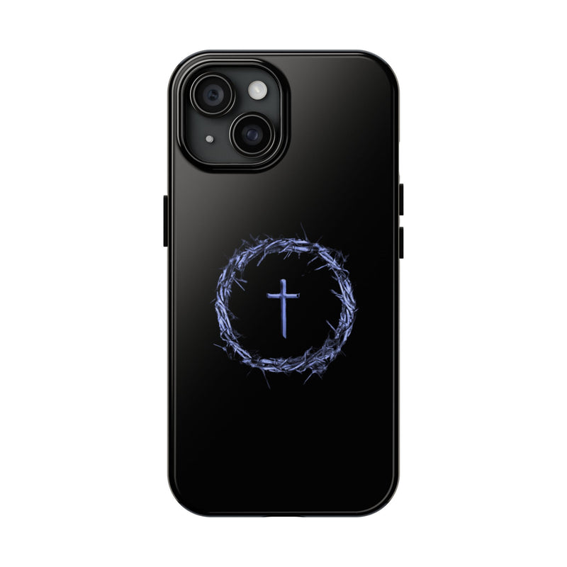 Crown of Thorns Cross Phone Case – Faith in Every Detail