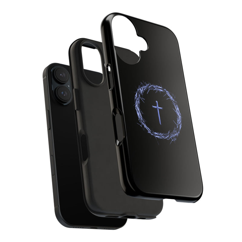 Crown of Thorns Cross Phone Case – Faith in Every Detail