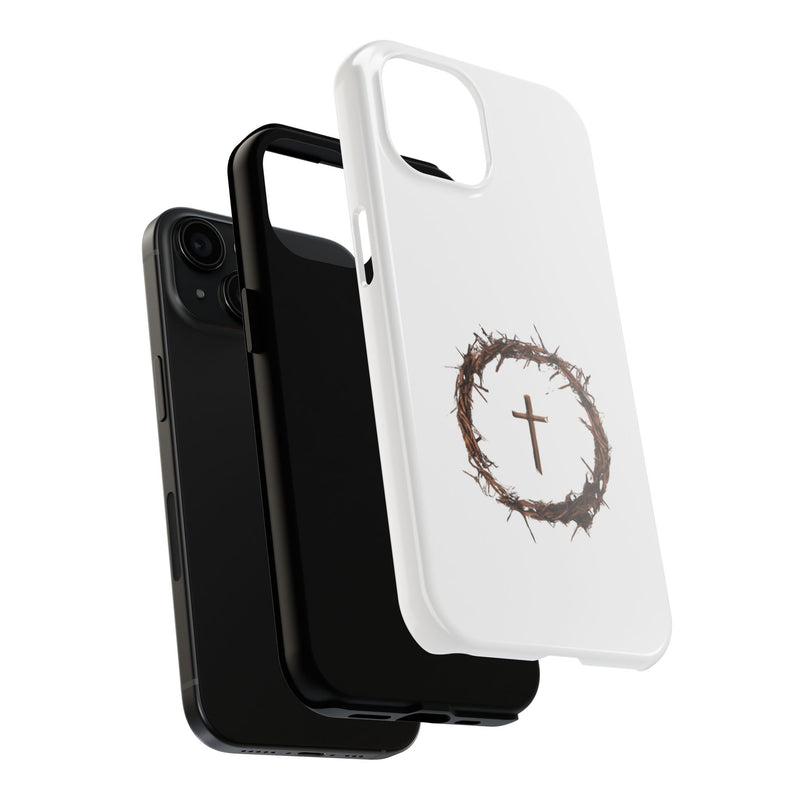 Crown of Thorns Cross Phone Case – Faith and Protection Combined