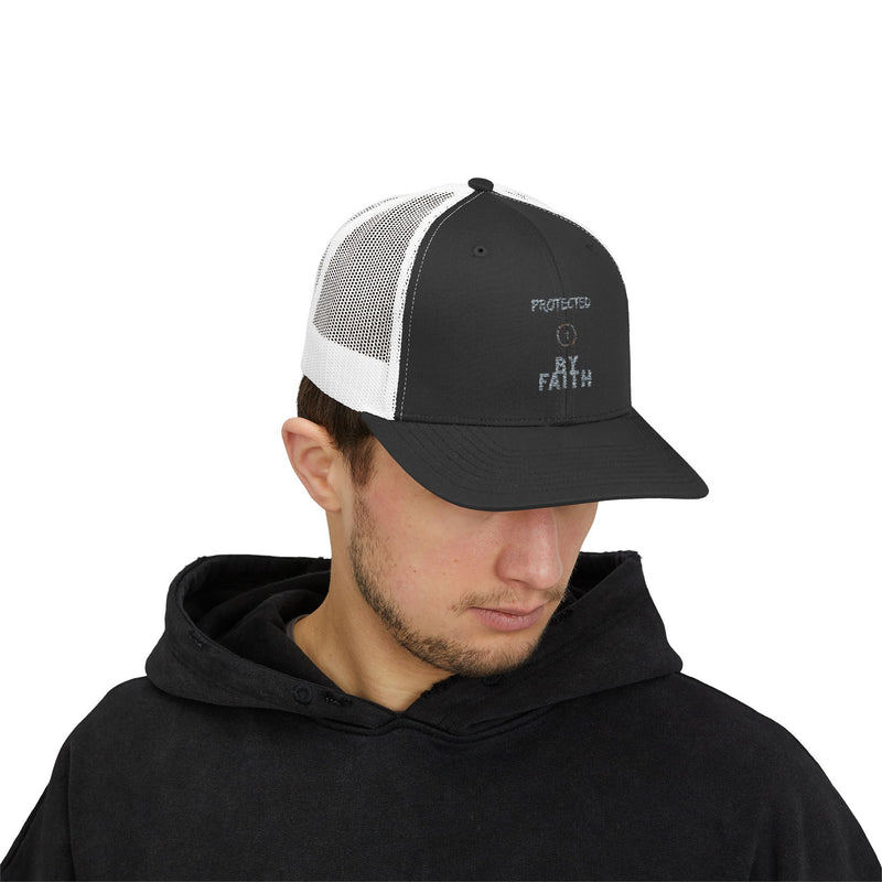 Protected by Faith – Christian Trucker Hat