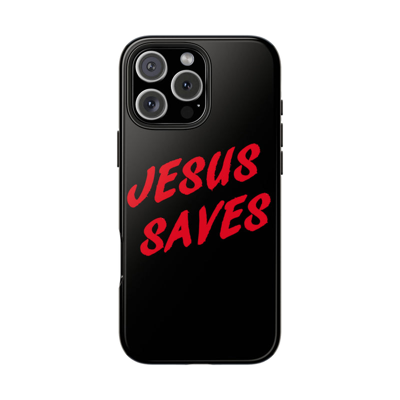 Jesus Saves Tough Phone Case - Christian Phone Cover for Protection, Faith-Based Gift, Inspirational Case, Customizable Design, [...]