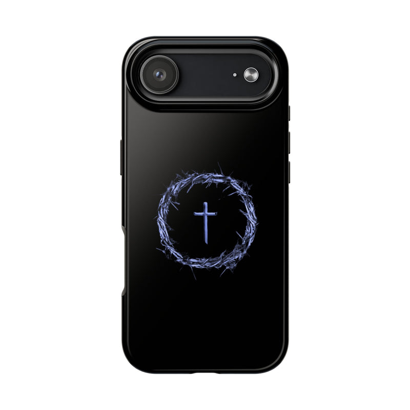 Crown of Thorns Cross Phone Case – Faith in Every Detail