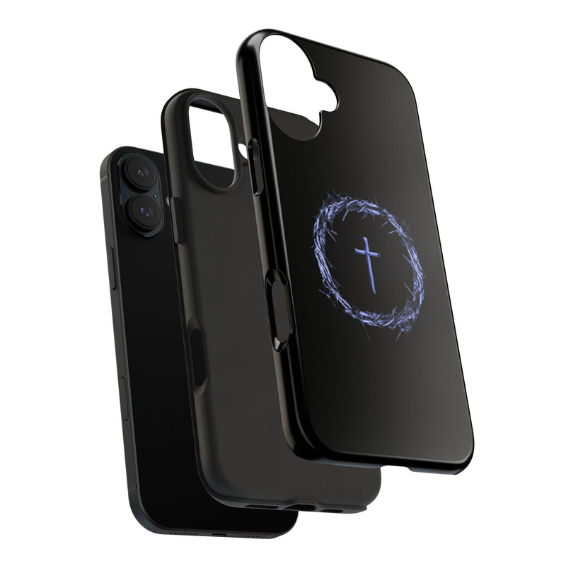 Crown of Thorns Cross Phone Case – Faith in Every Detail
