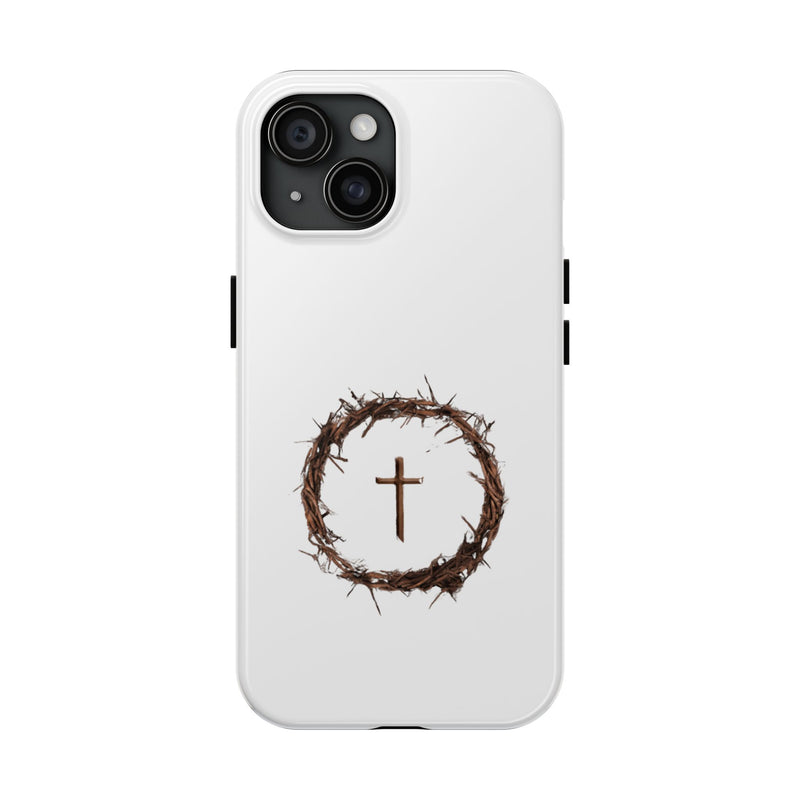 Crown of Thorns Cross Phone Case – Faith and Protection Combined