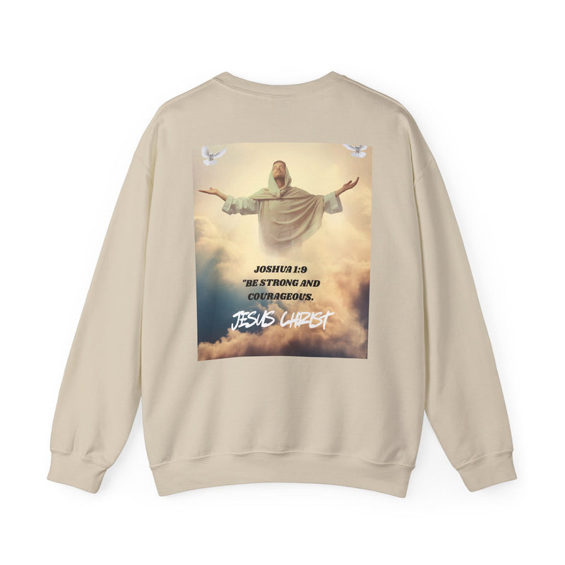 Joshua 1:9 Scripture Sweatshirt – “Be Strong and Courageous” Christian Apparel