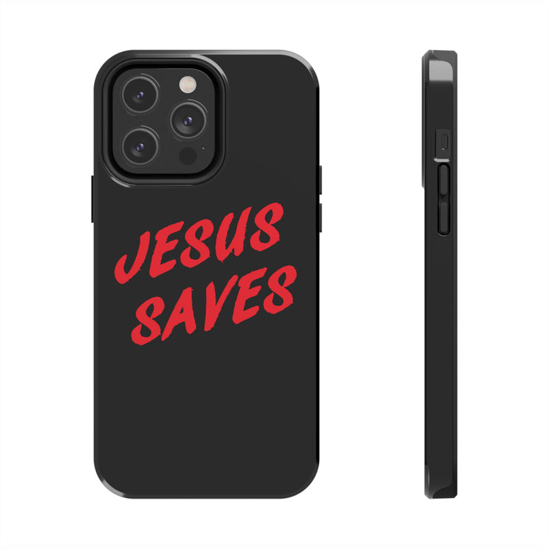Jesus Saves Tough Phone Case - Christian Phone Cover for Protection, Faith-Based Gift, Inspirational Case, Customizable Design, [...]