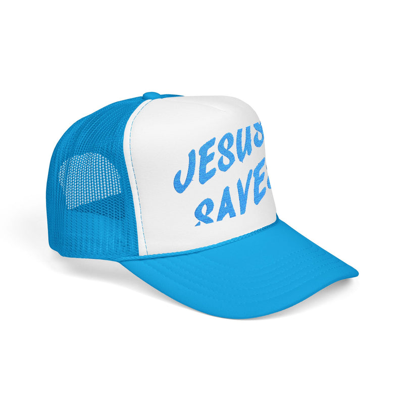 Jesus Saves Trucker Hat – Christian Streetwear Cap | Faith-Based Snapback | Religious Apparel for Men & Women