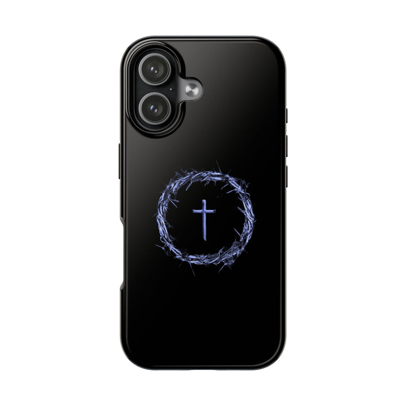 Crown of Thorns Cross Phone Case – Faith in Every Detail
