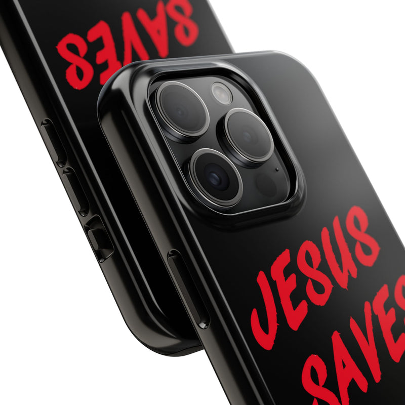 Jesus Saves Tough Phone Case - Christian Phone Cover for Protection, Faith-Based Gift, Inspirational Case, Customizable Design, [...]