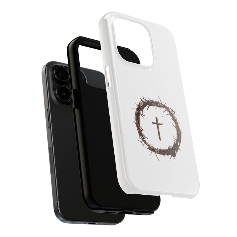 Crown of Thorns Cross Phone Case – Faith and Protection Combined