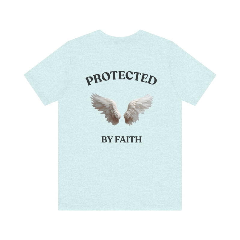 Protected by Faith Tee – Christian Angel Wings Shirt