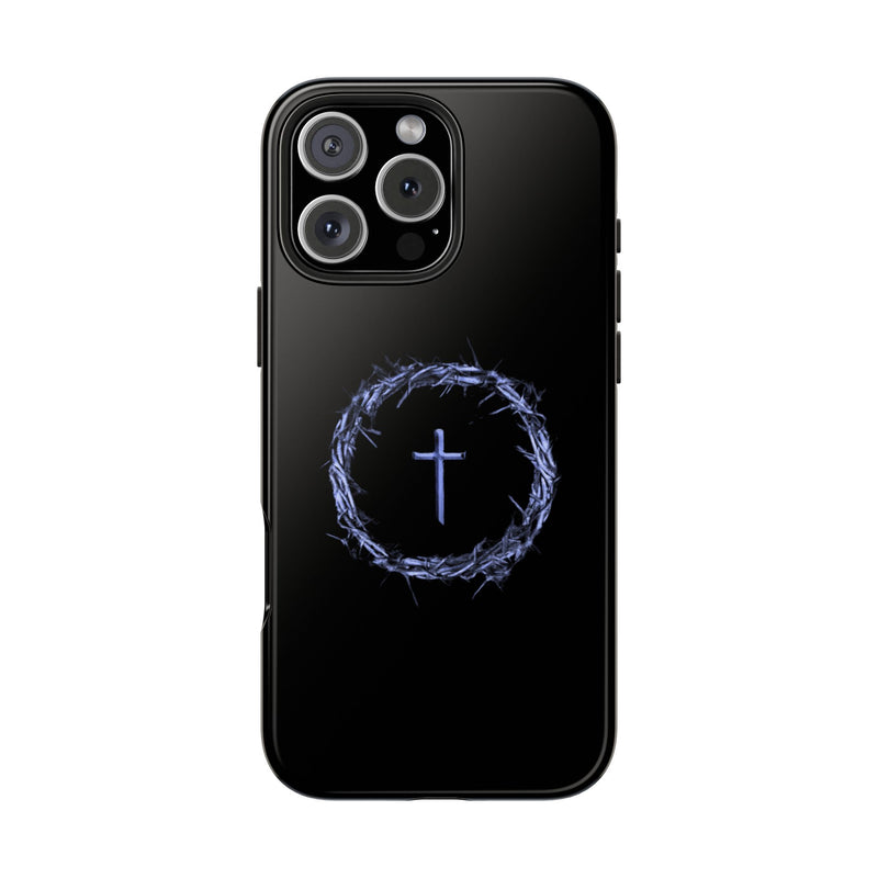 Crown of Thorns Cross Phone Case – Faith in Every Detail