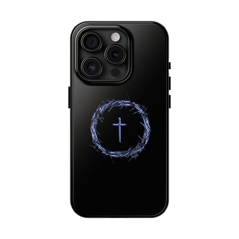 Crown of Thorns Cross Phone Case – Faith in Every Detail