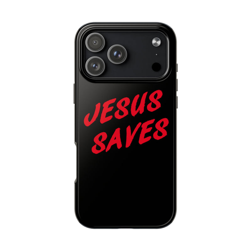 Jesus Saves Tough Phone Case - Christian Phone Cover for Protection, Faith-Based Gift, Inspirational Case, Customizable Design, [...]