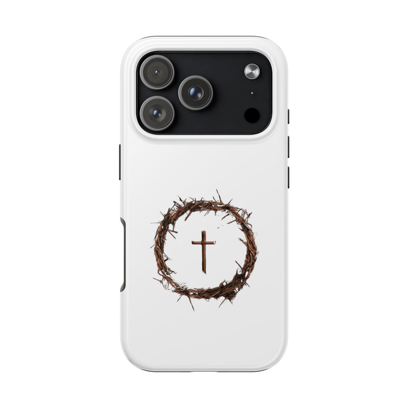 Crown of Thorns Cross Phone Case – Faith and Protection Combined