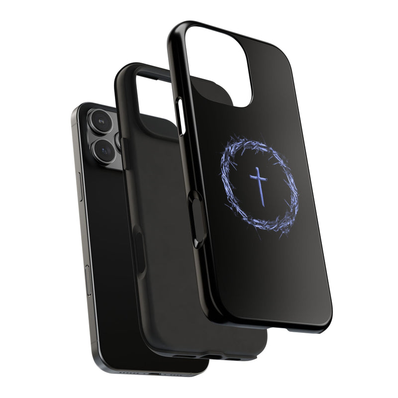 Crown of Thorns Cross Phone Case – Faith in Every Detail