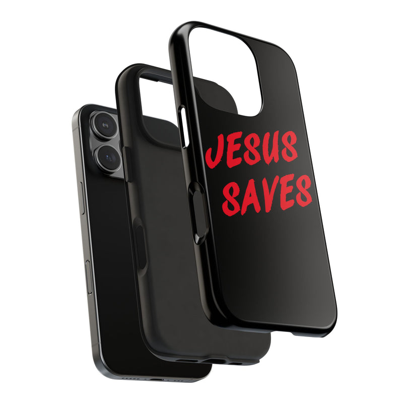 Jesus Saves Tough Phone Case - Christian Phone Cover for Protection, Faith-Based Gift, Inspirational Case, Customizable Design, [...]