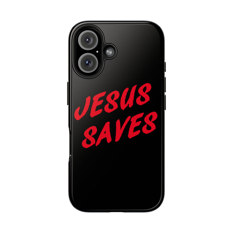 Jesus Saves Tough Phone Case - Christian Phone Cover for Protection, Faith-Based Gift, Inspirational Case, Customizable Design, [...]